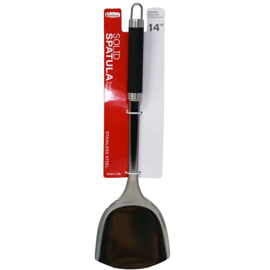 14" SS Solid Spatula w/Soft Handle C/P 96