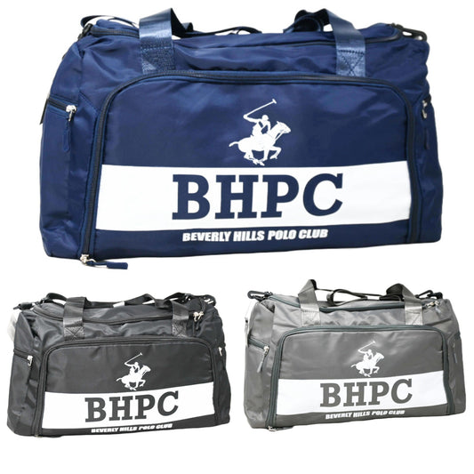 ASST BHPC DUFFEL BAG wTOP ZIPPER CLOSURE, FRONT & SIDE ZIPPER POCKET C/P 12