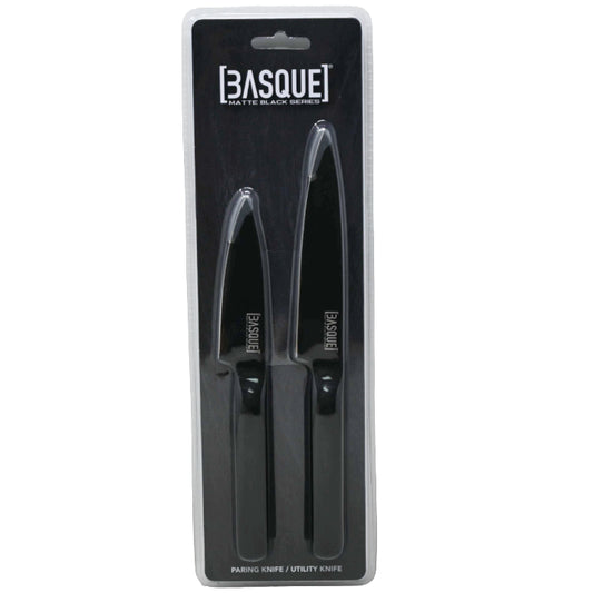 2pc 5" Utility 3.5" Paring Knives 430 SS 2.5mm Blister Pack C/P 24