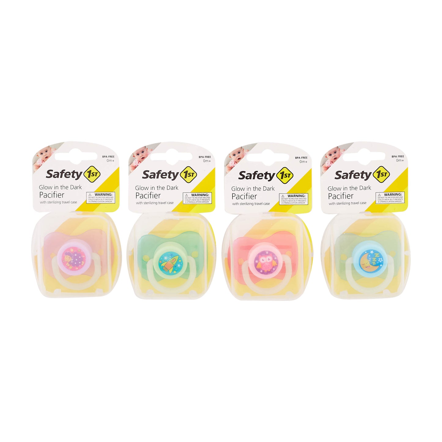 Safety 1st GLOW IN THE DARK PACIFIER W/STERILIZING CASE C/P 36