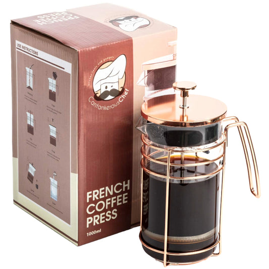 Cantankerous Chef Rose Gold Coffee Press French Press 1L (33.8oz) C/P 12