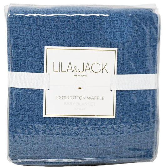 1pc 30x40" Cotton Waffle Blanket - Blue C/P 48