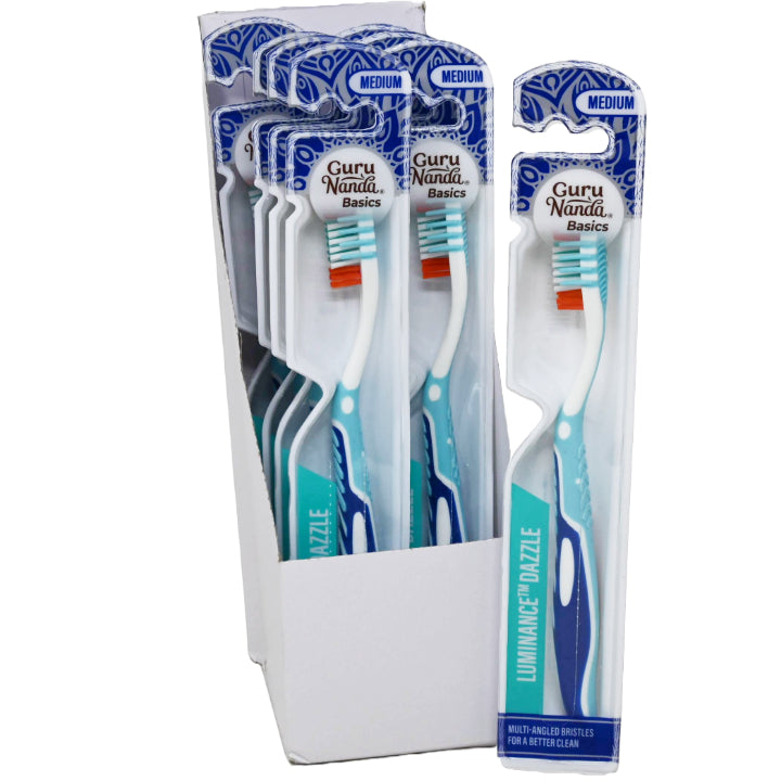 1pk Basics Luminance Dazzle Toothbrush rubber grip (Medium) C/P 24