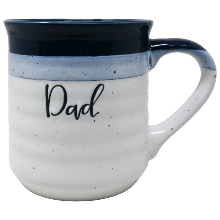 CERAMIC DAD 3-TONE WHT/GREY/BLUE MUG C/P 4