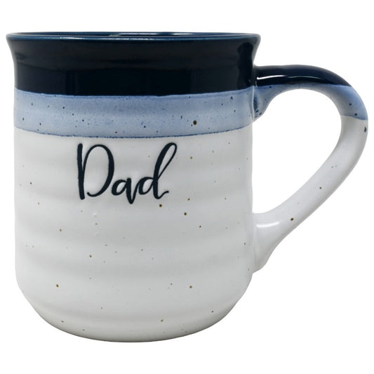 CERAMIC DAD 3-TONE WHT/GREY/BLUE MUG C/P 4