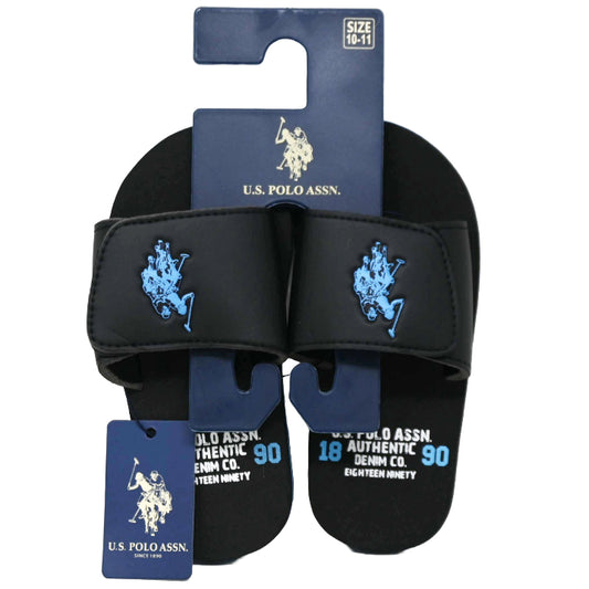 BLACK BOYS SANDALS SIZE 10-4 U.S. POLO ASSN. C/P 24