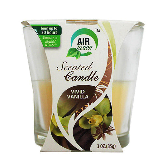 3oz (85GM) "AS IS" JAR GLASS CANDLE-VIVID VANILLA C/P 12