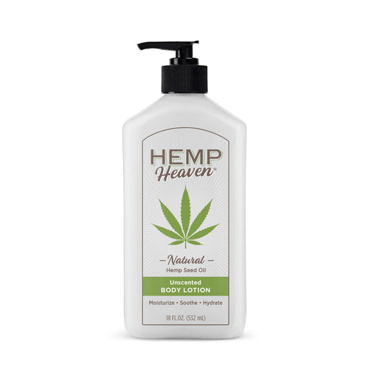 18oz HEMP HEAVEN PEAR BLOSSOM LOTION WITH PUMP AND PLASTIC WRAP C/P 12