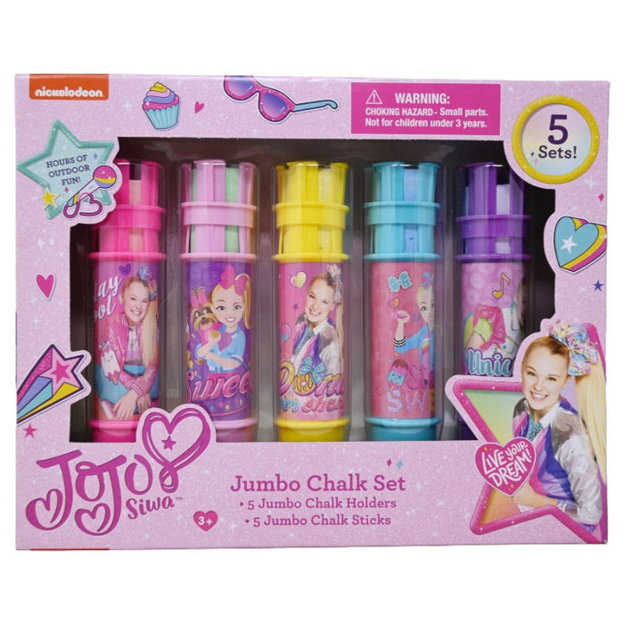 Jojo 5pk Jumbo Chalk Set W/Holders C/P 12