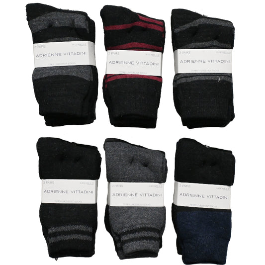 3pk LADIES STRIPED BOOT SOCKS 9-11 SIZE C/P 60