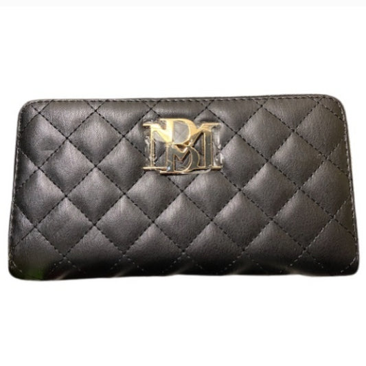 Badgley Mischka Diamond Quilting Long Wallet-Black C/P 50