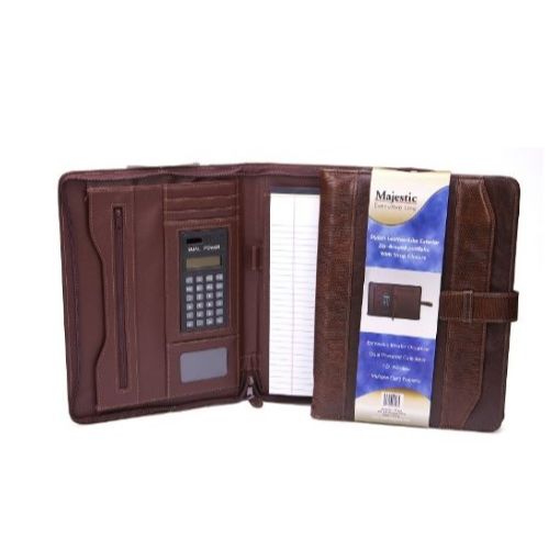 Brown Zip Portfolio *Outside of CA* w/Closure Calculator C/P 20