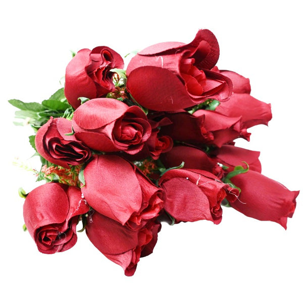 Pink Rose Bud Bush 6 Flowers C/P 240