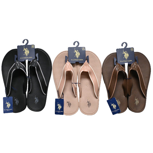 U.S. POLO ASSN. MEN'S ASST BLK/TAN/BROWN SANDALS C/P 36