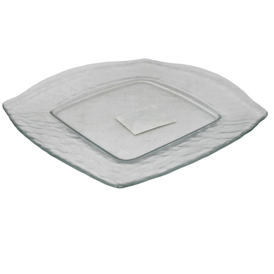 10.5" SQUARE GLASS PLATE C/P 12
