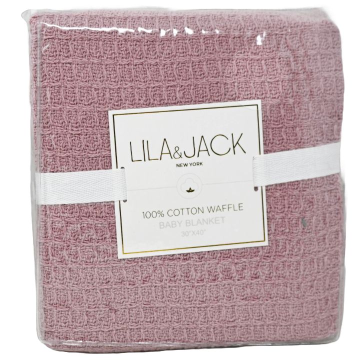 1pc 30x40" Cotton Waffle Blanket - Mauve C/P 48