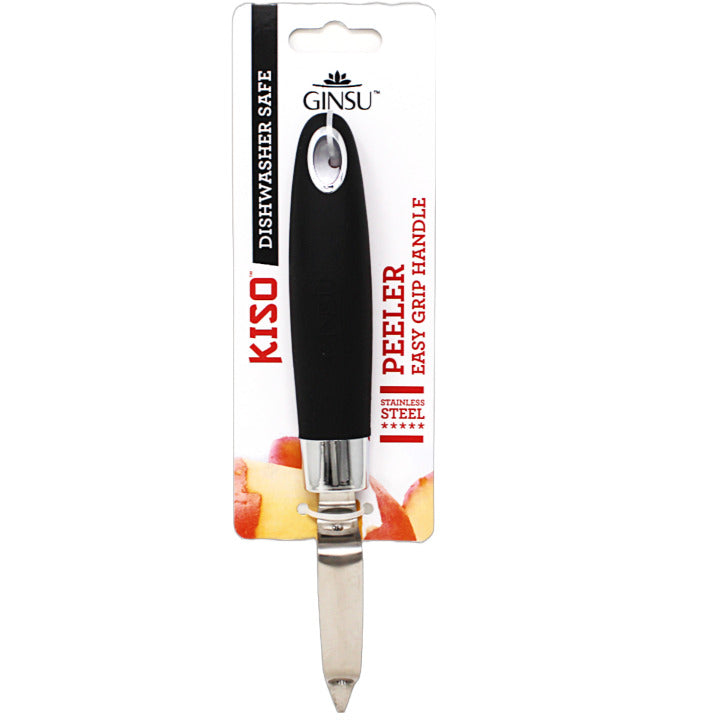 GINSU PEELER WITH BLACK EMBOSSED HANDLE C/P 48
