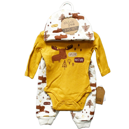 3pc MOOSE YELLOW JOGGER SET C/P 48