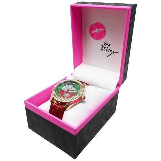 Gld Dial Xmas Watch C/P 50 Betsey Johnson