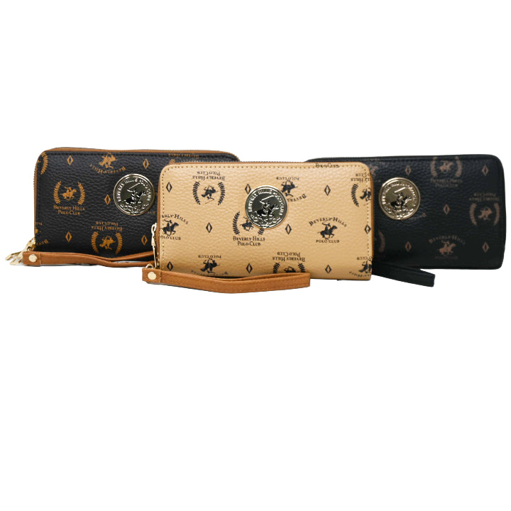 BHPC WOMEN 3-ASST DOUBLE ZIPPER WALLET WRISTLET C/P 48