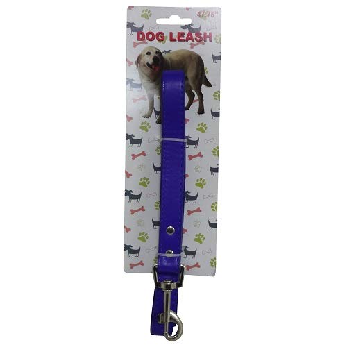 DOG LEASH ,47.75''L LEATHER 3 ASST C/P 36