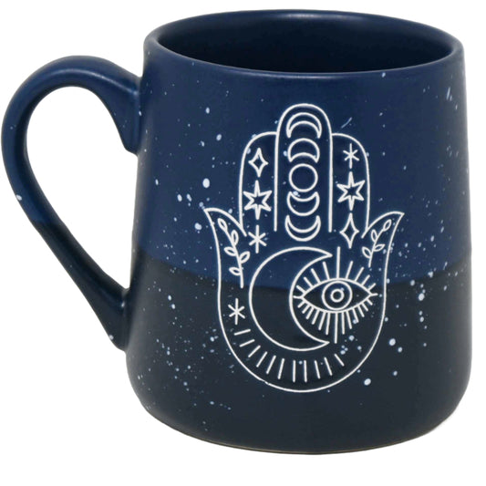 22oz HAMSA BLUE 2 TONE MUG C/P 24