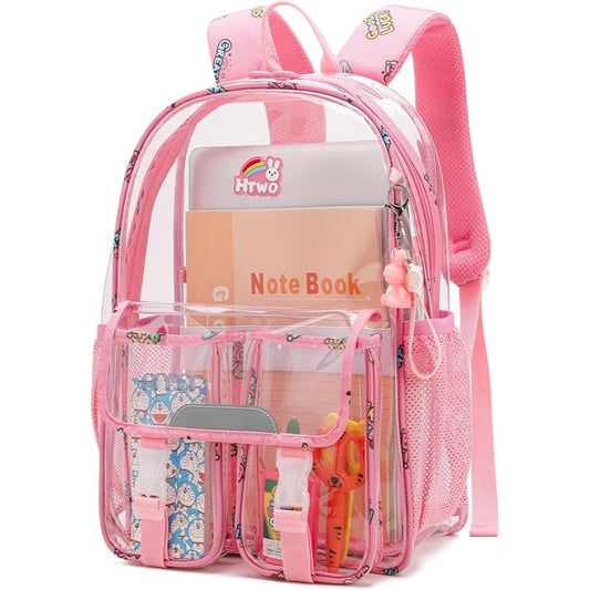*OUTSIDE USA* CLEAR/PINK BACKPACK C/P 18