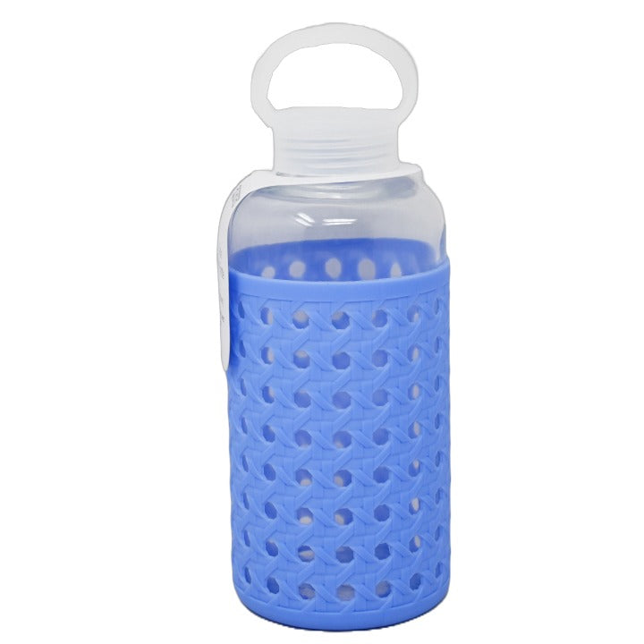 32oz B. PURPLE RATTAN TEXTURE GLASS WATER BOTTLE C/P 18
