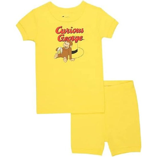 2T GIRLS BANANA CURIOUS GEORGE SHORT SET C/P 6
