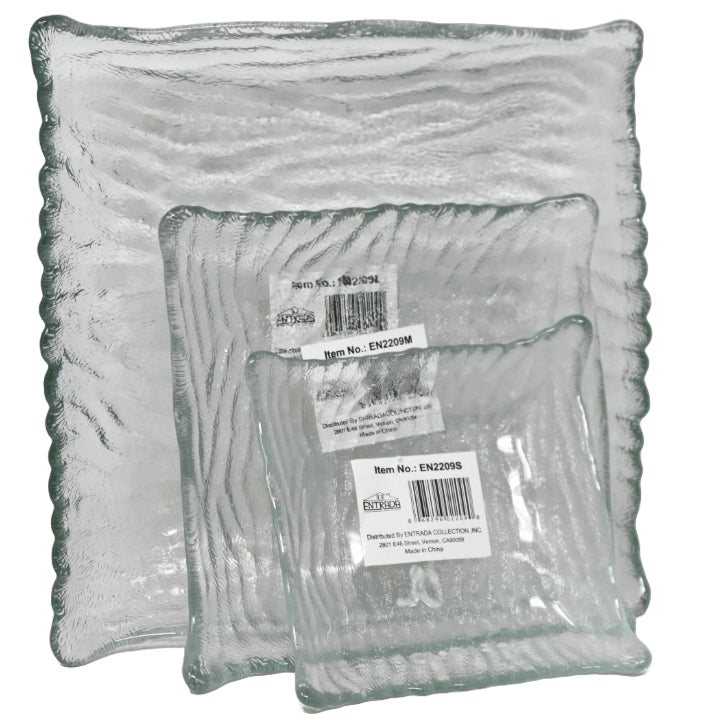 3pc SQUARE PLATE 3ASST SIZE C/P 6