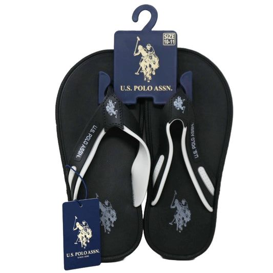 BLACK BOYS SANDALS SIZE 10-4 U.S. POLO ASSN. C/P 24