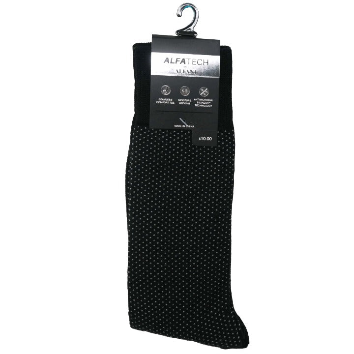 *NO USA* Mens 10-13 Black 1 pair ALFANI  DRESS  SOCKS C/P 180