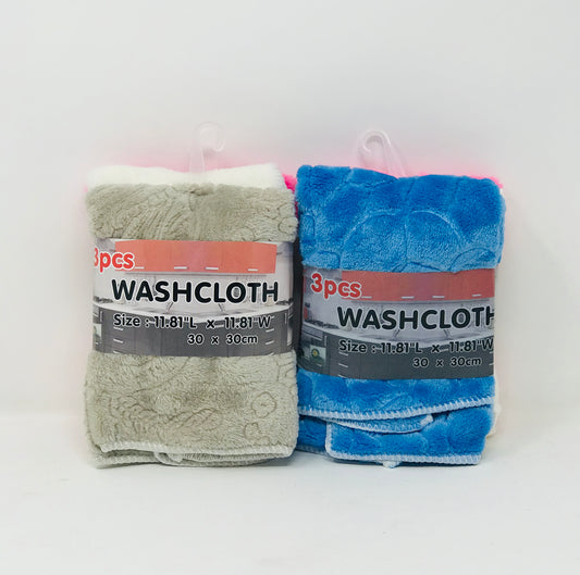 WASHCLOTH  3PC, 11.81X11.81" C/P 48