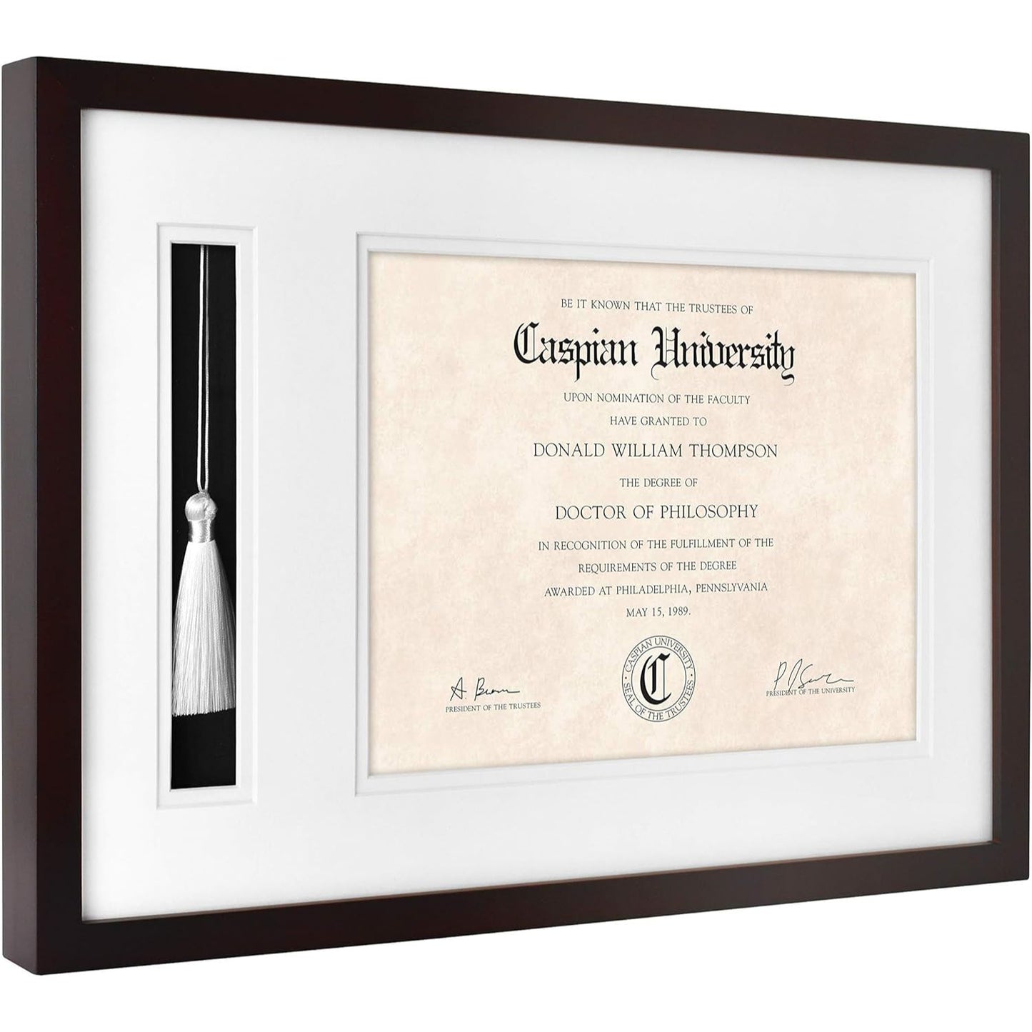 18.25X13" ESPRESSO GRADUATION TASSEL FRAME C/P 1