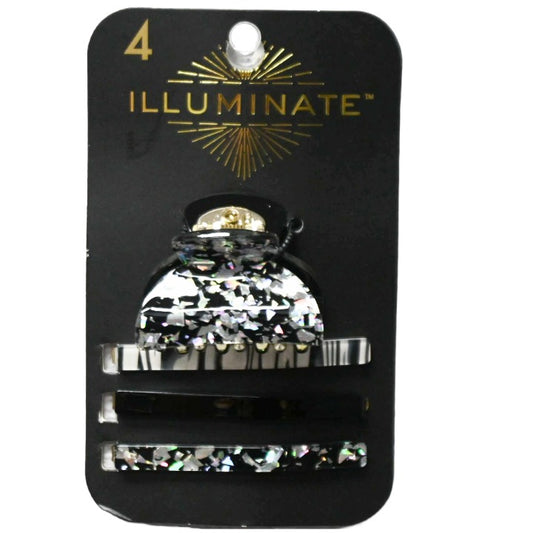 4PC ASST HAIR ACCESSORIES SMALL HAIR CLIP AND 3PC BOBBY PINS C/P 48 ILLUMINATE