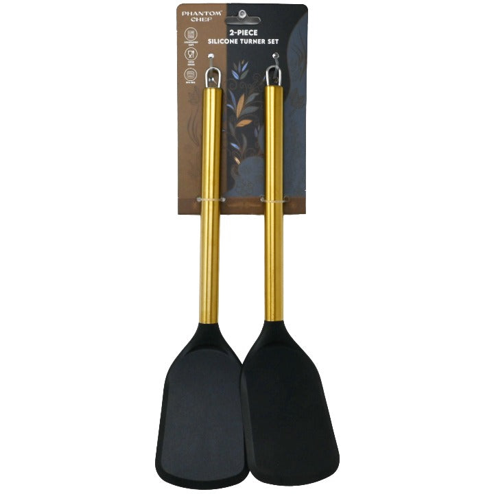 2pc Blk Gld Turner Set C/P 12 Phantom Chef