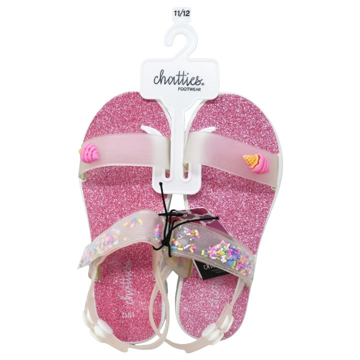 Toddler Girls White Pcu Sandals C/P 12 BEBE
