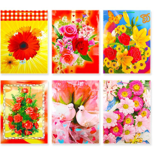 6 Asst Giant Flower Bag C/P 144