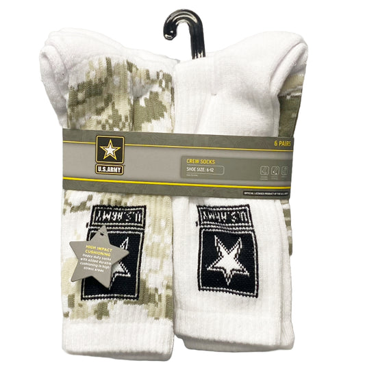 6pk ARMY BASIC HC BOOT SOCKS SIZE 10-13 C/P 60