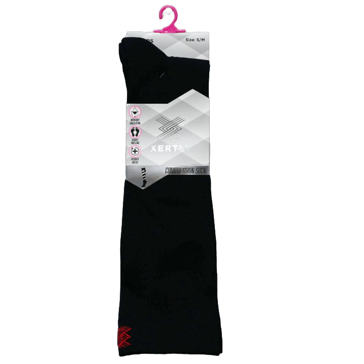 2pk S/M LADIES BLACK COMPRESSION SOCKS C/P 60