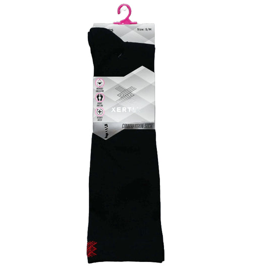 2pk S/M LADIES BLACK COMPRESSION SOCKS C/P 60