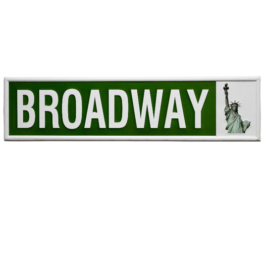 32"x8" EMBSSD BROADWAY METAL WALL SIGN C/P 8
