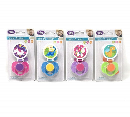 PACIFIER + HOLDER SILICONE C/P 36