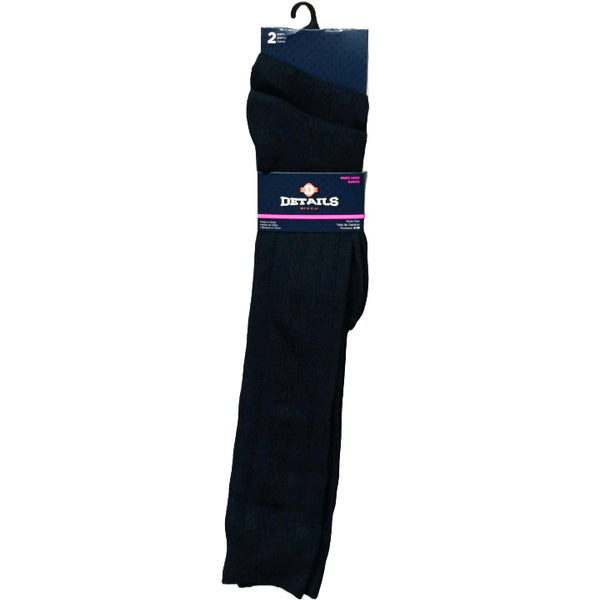 2pk NAVY GIRLS DETAILS CABLE KNIT KNEE SOCKS SIZE 9-11 C/P 60