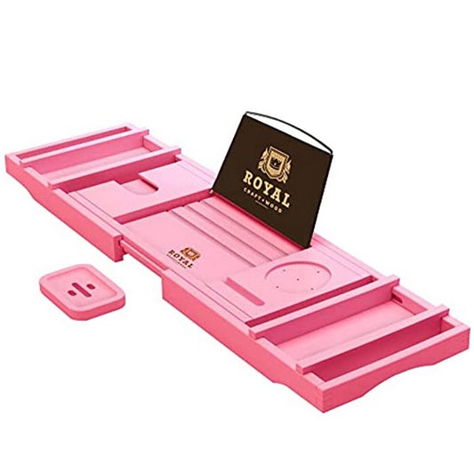 PINK BATHTUB CADDY TRAY C/P 8