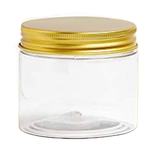 5oz PLASTIC JAR W/GOLD LID C/P 240
