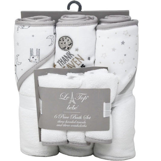 6pc BABY SAFARI BATH TOWEL SET LE TOP C/P 36