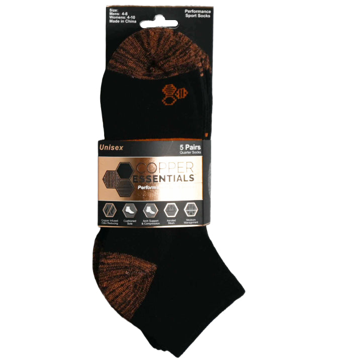 5pk CE SPORT HC QTR SOCKS SIZE 9-11 C/P 24
