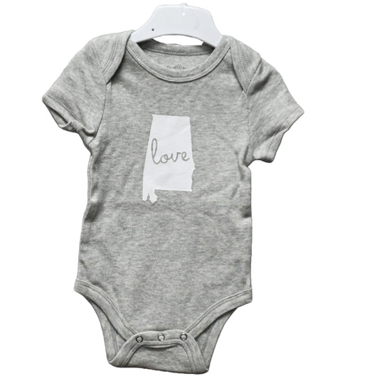 3-6 Month Gray State Onesie- Alabama C/P 48