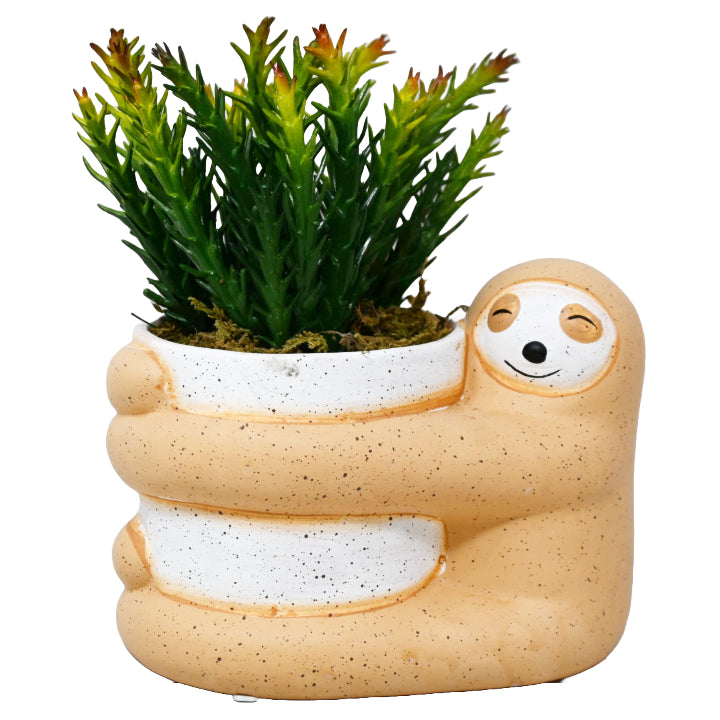 6.7"L Ceramic Animal Planter wSucculent C/P 4